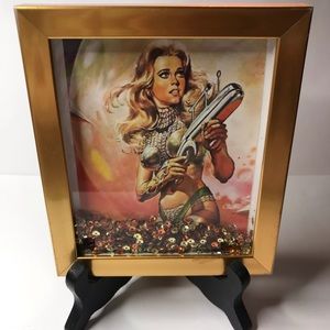 Barbarella Jane Fonda inspired 3D Picture Box sequins 5”x6”x1” art